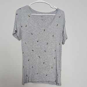 Apt. 9 Light Gray Pineapple Tee
